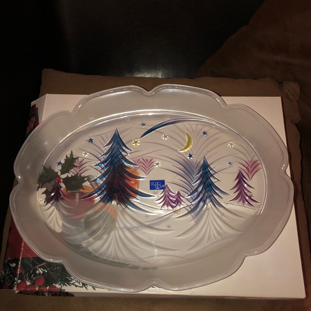 Christmas glass dish